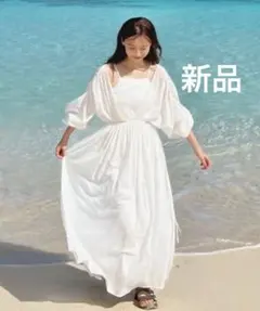 mysty woman レイヤードギャザーワンピース　新品