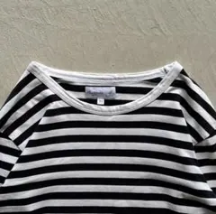 00s~ agnes b. border y2kボーダー ロンt 黒 白