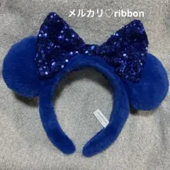 ディズニー　カチューシャ　青