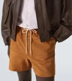 新品○オーラリー LAMB SUEDE SHORTS キャメル サイズ4のサムネイル