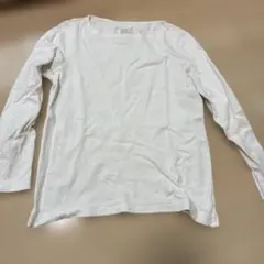 MUJI コットン長袖Tシャツ L ホワイト