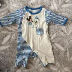 ミッキー・ドナルド ストライプロンパース 95cm未満