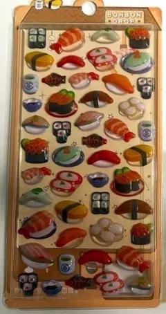 ボンボンドロップシール　寿司　和柄　食べ物　日本食