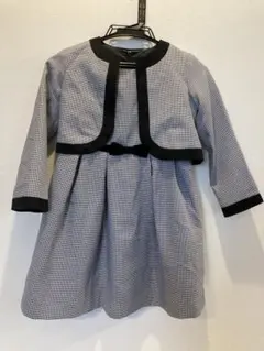 キャサリンコテージ　130 千鳥ボレロ✖️千鳥ワンピース　セット　入学式　女児