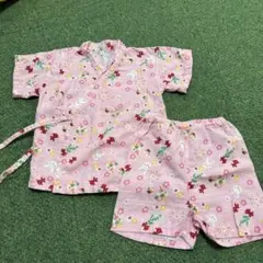 【期間限定値下】甚平　うさぎ　金魚　花火　花柄　90