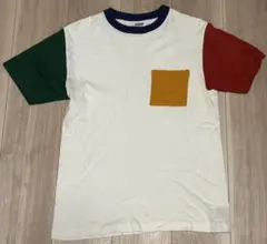 Dubbleworks クレイジー　ポケットTシャツ 日本製　マルチのサムネイル