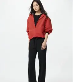 【完売品】ウォッシャブルニットリブパンツ丈長めS