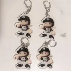 西川史礁 4点セット　パワプロ×マリーンズ アクリルキーホルダー ロッテ