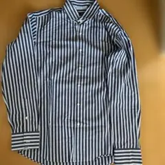 美品 ラルフローレン ネイビーストライプポプリンシャツ - メルカリ