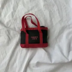 TRADER JOE'S エコバッグ 赤/黒 小型