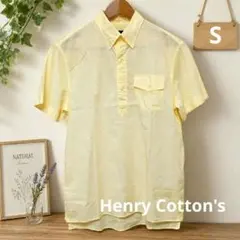 Henry Cotton's プルオーバーシャツ 半袖 イエロー 美品のサムネイル