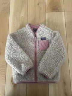 patagonia フリースジャケット 3Tサイズ クリーム/ピンク