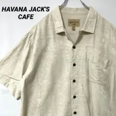 T-1137 HAVANA JACK'S CAFE シルクシャツ XL 総柄半袖のサムネイル