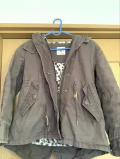 BACK NUMBER◆キッズ モッズコート 130 オリーブ カーキ アウター