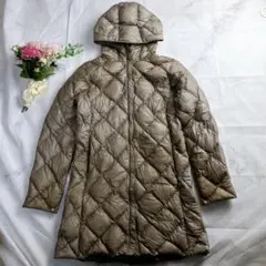 美品✨モンベル スペリオダウンコート レディース M ダイヤモンドキルト 茶のサムネイル