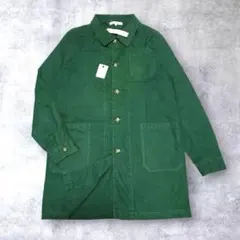 【最終値下げ】新品　ヘビーネルシャツ　グリーン　ノームコア　無地　厚手のサムネイル