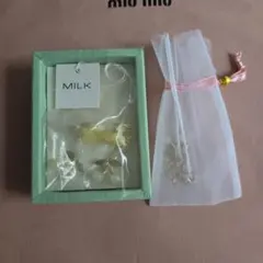2点　新品未使用　MILK ホワイト チェリー イヤリング ネックレスセットのサムネイル