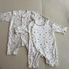 花柄・フルーツ柄ロンパース2点セット