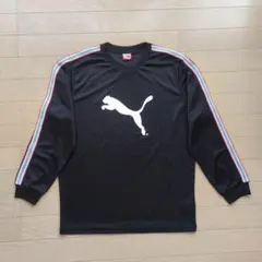 PUMA プーマ 160 ポリエステル 長袖シャツ ネイビー濃紺