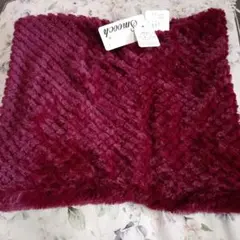 Smooch ネックウォーマー スヌード ワインレッド新品フェイクファー