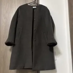 jayro ダークブラウン ノーカラーコート ロングコート フリーサイズ