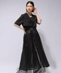 完売品】 HARE カーゴライクジップワンピース ブラック ベルト付き