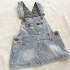 ストライプデニムサロペット 80cm