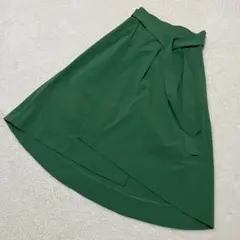 BRAHMIN リボン付き　グリーンプリーツスカート　ブラーミン　緑　コンサバ