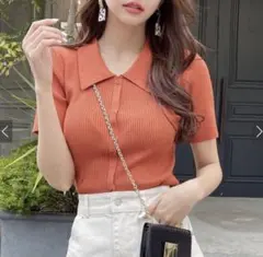 GRL 襟付きリブニットトップス rut864