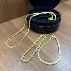 ピエールカルダン ゴールド アクセサリー 3点セット ネックレス ブレスレット