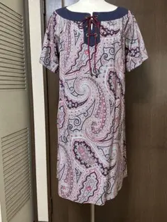 美品⭐︎ミスアシダ⭐︎ペイズリー柄 ⭐︎半袖ワンピース⭐︎半袖チュニックのサムネイル