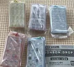 サンリオ　ボンボンドロップシール　ミニチュアチャーム　コンプリート 5種