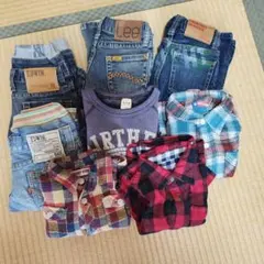 EDWIN Lee 子供服セット ジーンズ シャツ　１１０cm