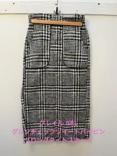 グレイル GRL グレンチェックツイード　ロングタイトスカート