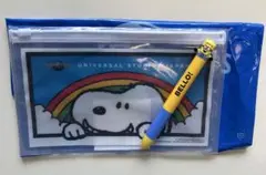 【新品未使用】USJ スヌーピーポーチ＆ミニオン赤黒ボールペン