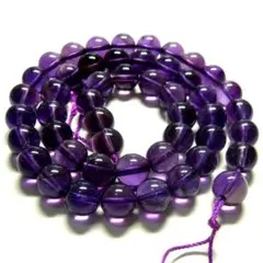 在庫処分価格！ライトアメジスト８ｍｍ玉高品質ビーズ   一連：約39～40cmm