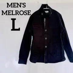MEN'S MELROSE【L】黒 ミリタリージャケット ブラック
