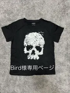 SHEIN スカルプリント Tシャツ 黒