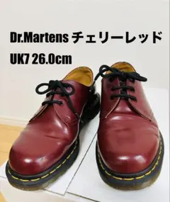 ドクターマーチン 1461 ジップ仕様 3ホール チェリーレッド 美品 ドクターマーチン Dr.Martens 1461Z 3EYE SHOE 3ホール 正規取扱