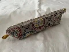 【ハンドメイド】りんご柄「デザイン」ペンポーチ（メガネポーチ）