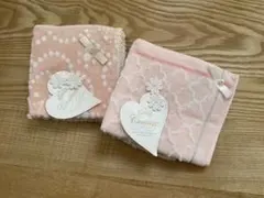 【新品】Couture タオルハンカチ　2枚セット　ピンク