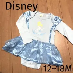 ディズニー＊シンデレラ ワンピース ドレス ロンパース 長袖 ベビー80 90