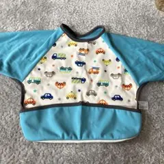 子ども食事用エプロン　長袖　ベビー　離乳食　西松屋　くるま