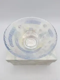 ガラス作家 作家物 銀箔 金箔 脚付ガラス 工芸品 美術品 上野良樹 岩田