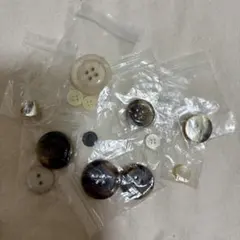 貝殻製ボタンセット　多様なデザイン