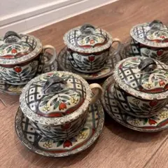 陶器　カップとソーサー　5セット