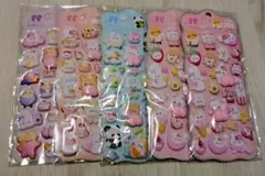 おしりぷにぷにシール 5枚セット マシュマロふわふわボンボンドロップ 3Ｄ