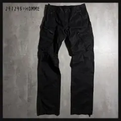 【291295=HOMME】カーゴパンツ ギミック 立体裁断 00s Y2K 黒のサムネイル