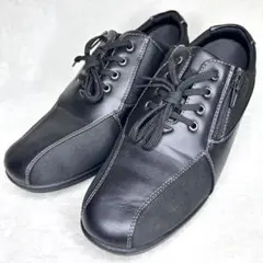 【テクシー】 アシックス ウォーキング レザー サイドジップ 4E 24.5