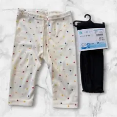 【新品未使用あり】ベビー スパッツ80cm 2枚セット　西松屋　7分丈　10分丈